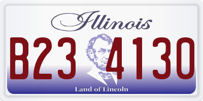 IL license plate B234130