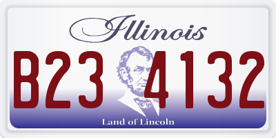 IL license plate B234132