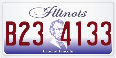 IL license plate B234133
