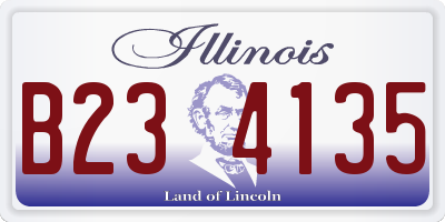 IL license plate B234135