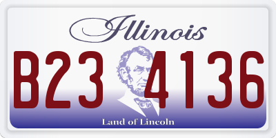 IL license plate B234136