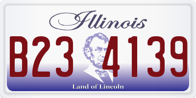 IL license plate B234139