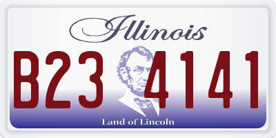 IL license plate B234141