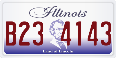 IL license plate B234143