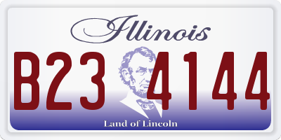IL license plate B234144
