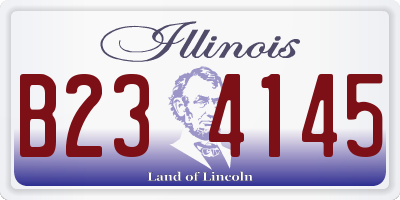 IL license plate B234145