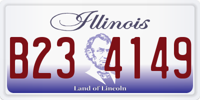 IL license plate B234149