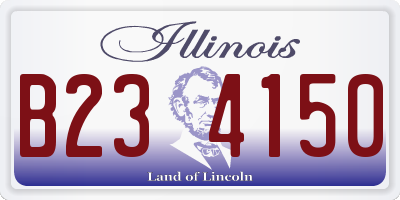IL license plate B234150