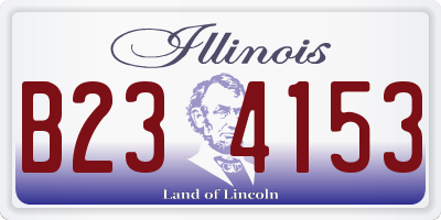 IL license plate B234153
