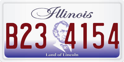 IL license plate B234154