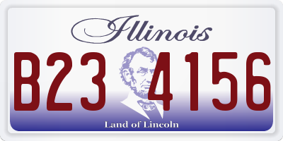 IL license plate B234156