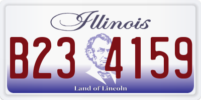 IL license plate B234159