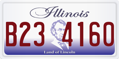 IL license plate B234160