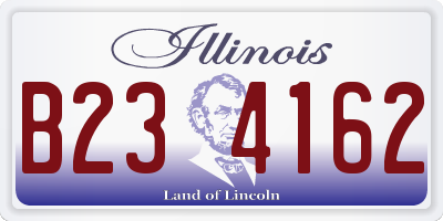 IL license plate B234162