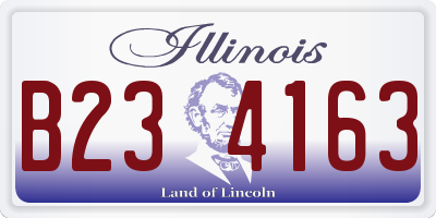 IL license plate B234163