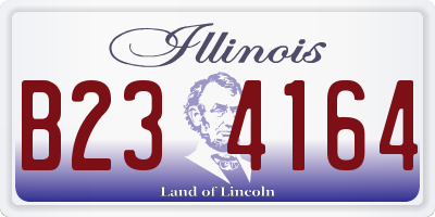 IL license plate B234164