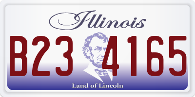 IL license plate B234165