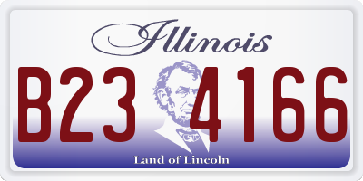 IL license plate B234166