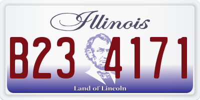 IL license plate B234171