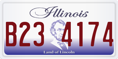IL license plate B234174