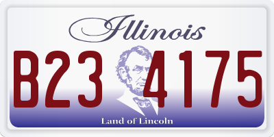 IL license plate B234175