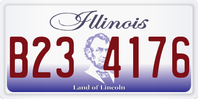 IL license plate B234176