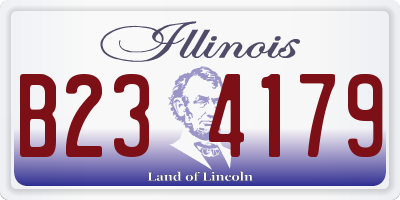 IL license plate B234179