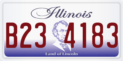 IL license plate B234183