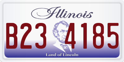 IL license plate B234185