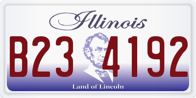 IL license plate B234192