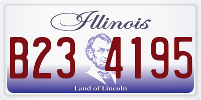 IL license plate B234195
