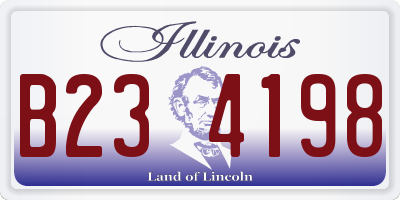 IL license plate B234198