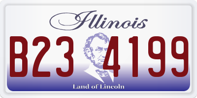 IL license plate B234199