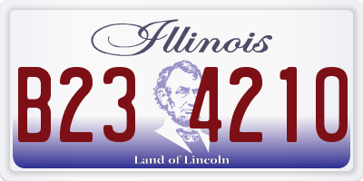 IL license plate B234210