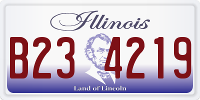 IL license plate B234219