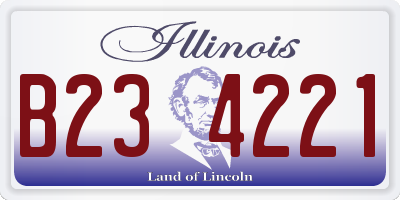 IL license plate B234221