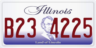 IL license plate B234225