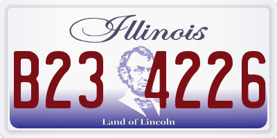 IL license plate B234226