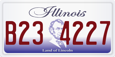 IL license plate B234227