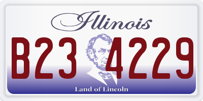 IL license plate B234229