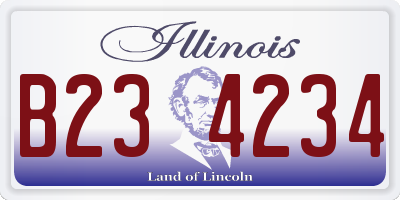 IL license plate B234234