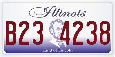 IL license plate B234238