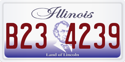 IL license plate B234239