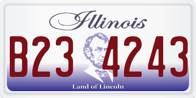 IL license plate B234243