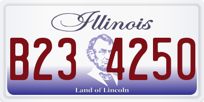 IL license plate B234250
