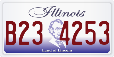 IL license plate B234253