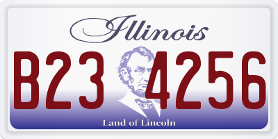 IL license plate B234256