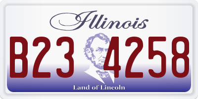 IL license plate B234258
