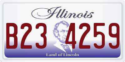 IL license plate B234259