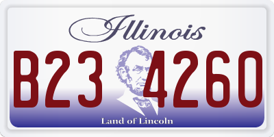 IL license plate B234260